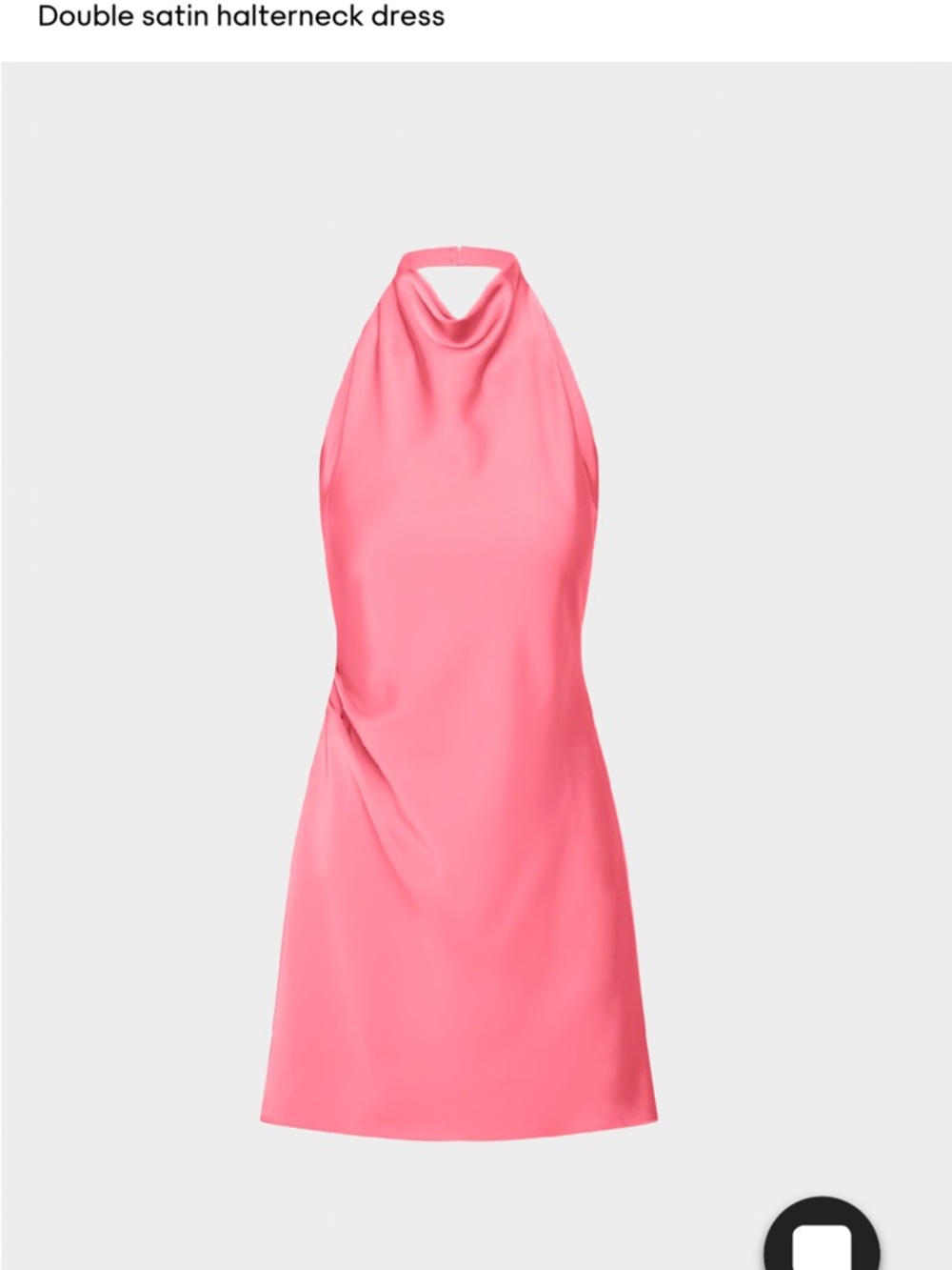 Aritzia Babaton Audience Satin Halterneck Mini Dress - Hot Pink Size 6